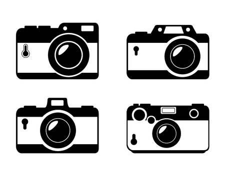 different style camera photographic monochrome design, vector illustration graphicのイラスト素材