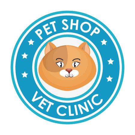 pet shop vet clinic design graphic vector illustrationのイラスト素材