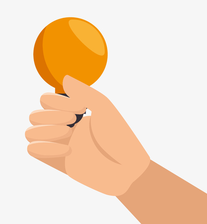 hand hold bulb energy idea vector illustrationのイラスト素材