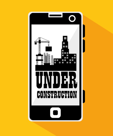 smartphone site under construction vector illustration eps 10のイラスト素材