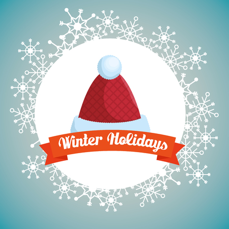 winter holidays season icon vector illustration designのイラスト素材