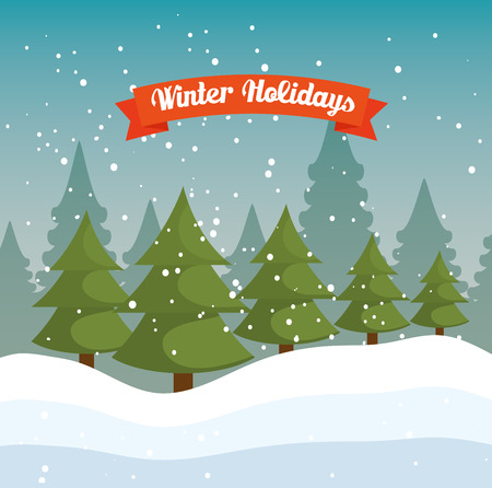 winter holidays season icon vector illustration designのイラスト素材