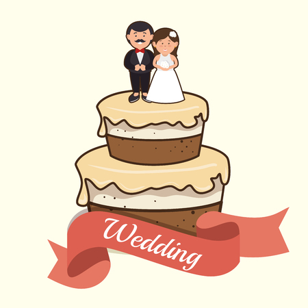wedding invitation card icon vector illustration designのイラスト素材