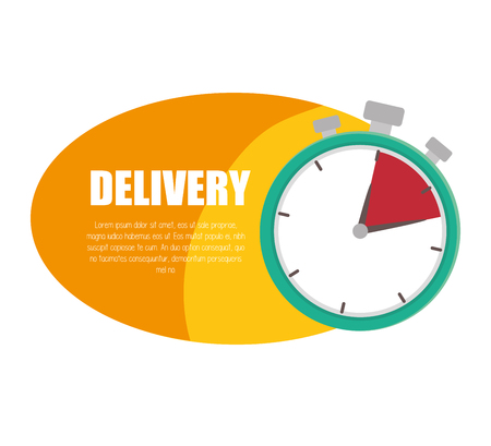 delivery service time design icon vector illustrationのイラスト素材
