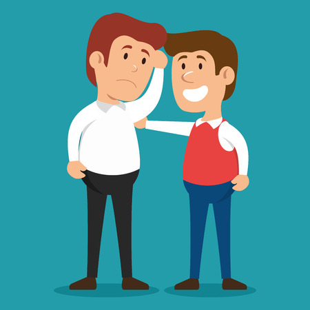 men problem solving psychology design vector illustration eps 10のイラスト素材