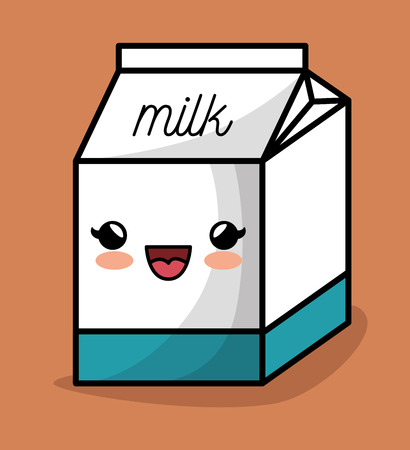milk box kawaii happy icon design vector illustration eps 10のイラスト素材