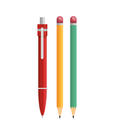 pen and pencil office supplies isolated icon vector illustration designのイラスト素材