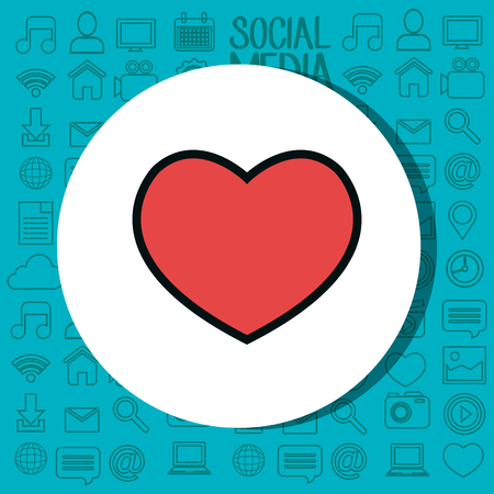 heart love silhouette isolated icon vector illustration designのイラスト素材