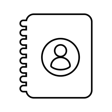 contacts agend book isolated icon vector illustration designのイラスト素材