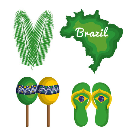 welcome to brazil representing icons vector illustration designのイラスト素材