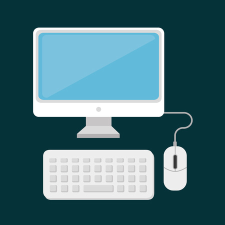 computer desktop technology isolated icon vector illustration designのイラスト素材