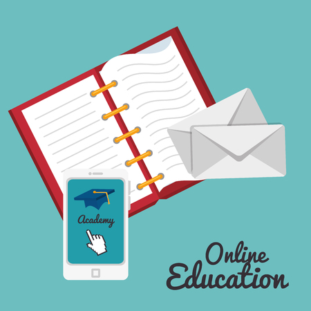 online education isolated icons vector illustration designのイラスト素材
