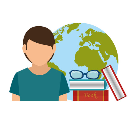 student graduated avatar isolated vector illustration designのイラスト素材