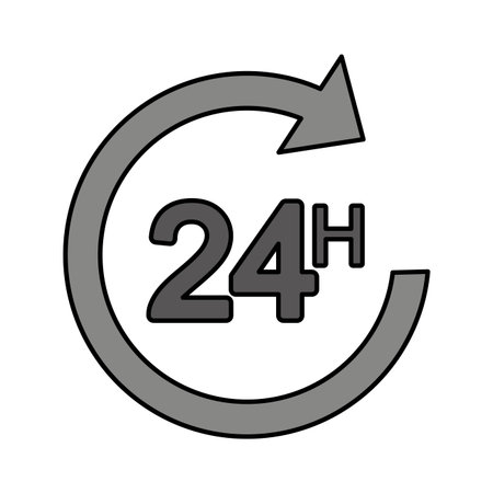 arrow 24 hours service vector illustration designのイラスト素材