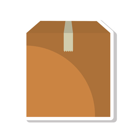 carton box packing isolated icon vector illustration designのイラスト素材