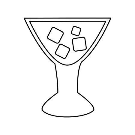 tropical cocktail cup isolated icon vector illustration designのイラスト素材