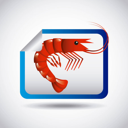 delicious seafood lobster animal vector illustration designのイラスト素材