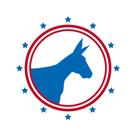 democrat political party animal vector illustration designのイラスト素材