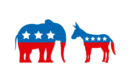US presidential voting concept vector illustration design