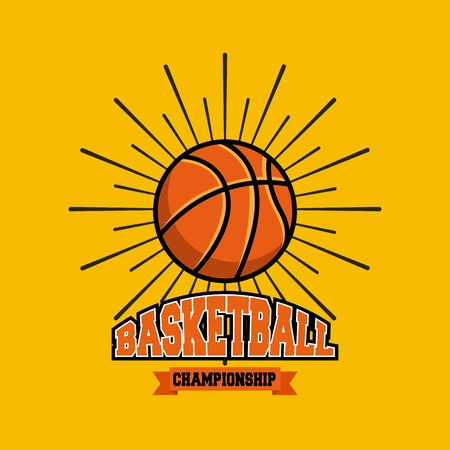 basketball league emblem classic vector illustration designのイラスト素材