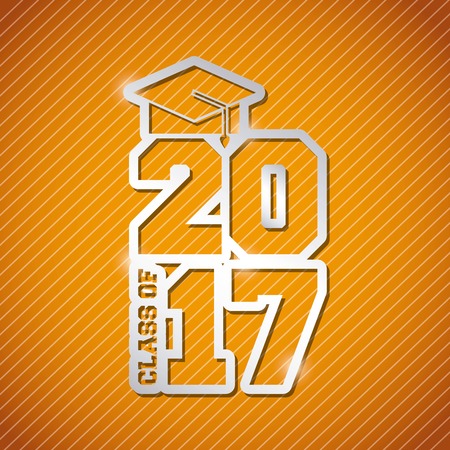 congratulations classof 2017 card vector illustration designのイラスト素材