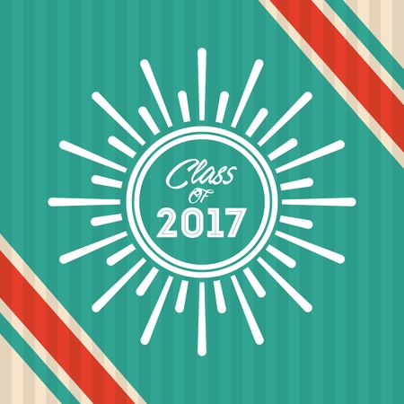 congratulations class of 2017 card vector illustration designのイラスト素材