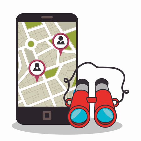 binoculars device isolated ico n vector illustration designのイラスト素材