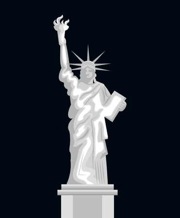 liberty statue american emblem vector illustration designのイラスト素材