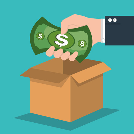 crowd funding concept icons vector illustration designのイラスト素材
