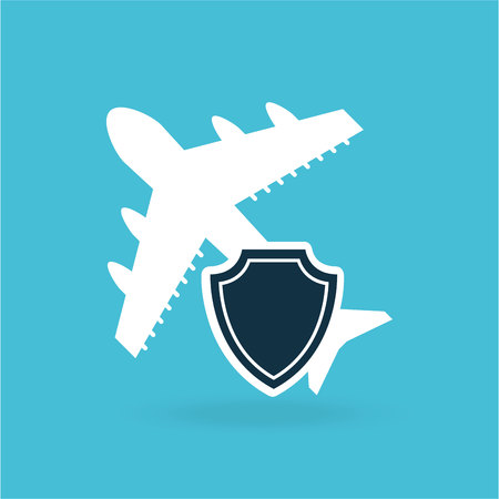 insurance airplane airport money design vector illustrationのイラスト素材