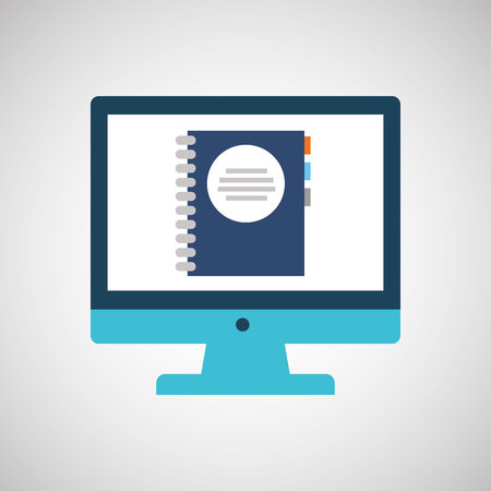 technology monitor icon directory isolated vector illustrationのイラスト素材