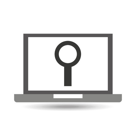 laptop technology search browser icon graphic vector illustration eps 10のイラスト素材