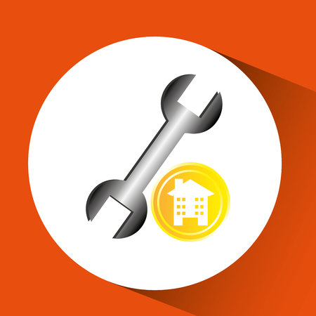 construction remodel wrench icon graphic vector illustrationのイラスト素材