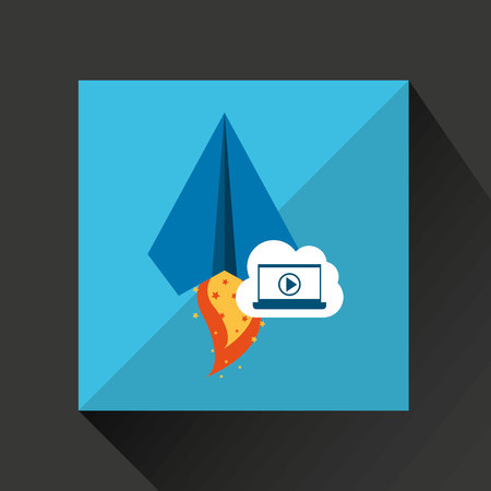 hand business growth cloud play vector illustrationのイラスト素材