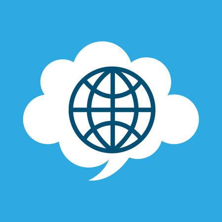 start up business globe connected graphic isolated vector illustrationのイラスト素材