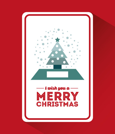 merry christmas card with decorative element vector illustration designのイラスト素材