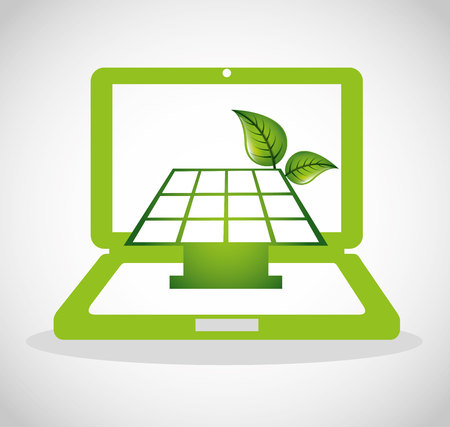 ecological alternative energy green vector illustration designのイラスト素材