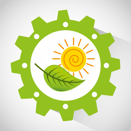 think green ecology icons vector illustration designのイラスト素材