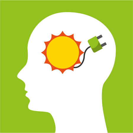 think green ecology icons vector illustration designのイラスト素材