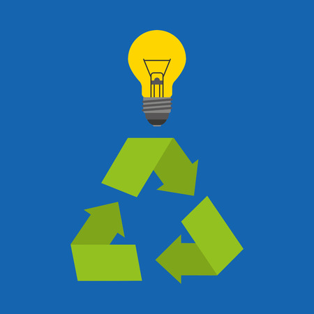 recycle arrows symbol ecology vector illustration designのイラスト素材