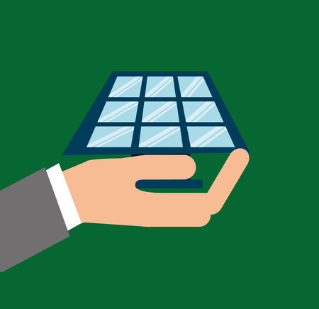 ecological alternative energy green vector illustration designのイラスト素材