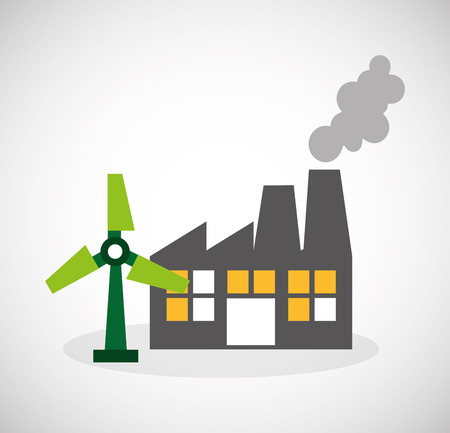 ecological alternative energy green vector illustration designのイラスト素材