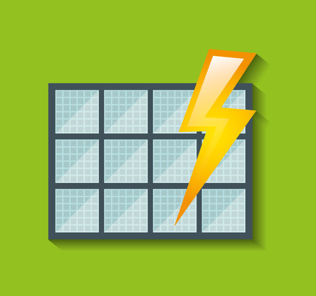 ecological alternative energy green vector illustration designのイラスト素材