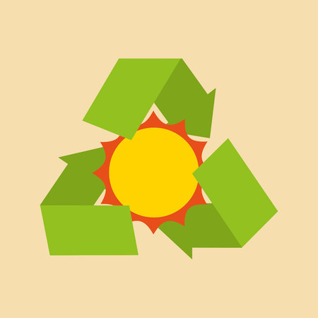 recycle arrows symbol ecology vector illustration designのイラスト素材