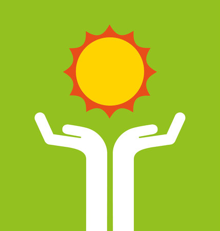 ecological alternative energy green vector illustration designのイラスト素材