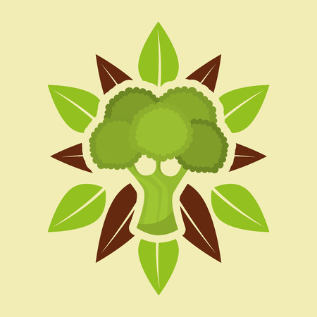 vegetarian product healthy food vector illustration designのイラスト素材