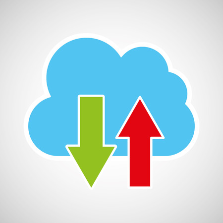 cloud computing data storage vector illustration designのイラスト素材