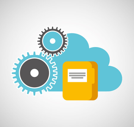 cloud computing data storage vector illustration designのイラスト素材