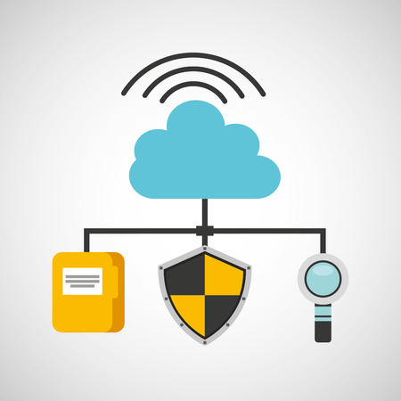 cloud computing data storage vector illustration designのイラスト素材