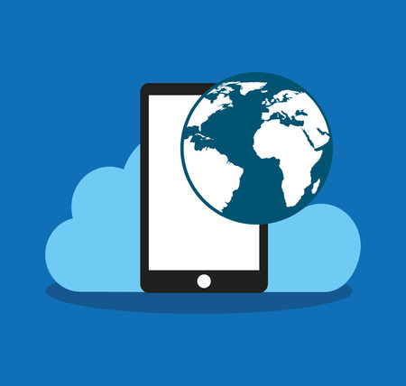 cloud computing data storage vector illustration designのイラスト素材